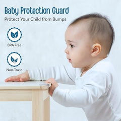 Luvlap Furniture Corner Guard for Baby Safety, 10 Pcs, 3M Adhesive, Baby Silicon Corner Protector, Baby Proofing Edge Guards for Furniture, Non Toxic, BPA Free, Transparent, Round