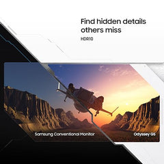 Samsung 32" (80cm) Odyssey G5 2K Curved Gaming Monitor|QHD 2560 X 1440|1000R Curved|165Hz|1ms(MPRT)|300nits|Ports-HDMI,DP,Headphone|DP Cable|HDR10|FreeSync|LS32CG550EWXXL|Black