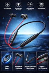 for OnePlus Wireless Z2 Neckband with Fast Charging, Bluetooth 5.2, Dynamic Bass & Crystal Clear Audio (Blue)