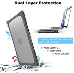 Midkart Matte Hard Shell Plastic Case Cover Compatible with MacBook Pro 13 Inch (Model M2 A2338 / M1 A2338 / A2289 / A2251 / A1706 / A1708 / A2159 / A1989, Release 2023-2016), Smoke Black