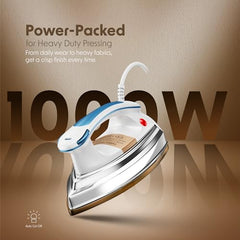 Cellecor CDIHW10-BK Glide 1000W Heating Power Heavy Electric Dry Iron (Black)