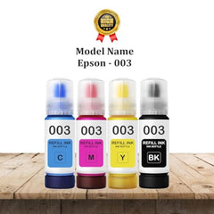 Duplex DTC 003 Refill Ink Compatible for Epson L3110, L3150, L3250, L3252 L3115, L3116, L3101, L3210, L3215, L3216, L3151, L3152, L3156, L5190 Printer (003 Ink Set)