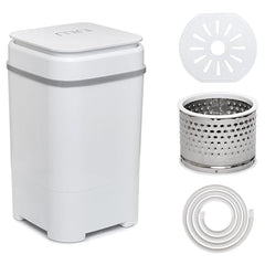HOMEAPPY Mini Top Loading Washing Machine || Steel Drum Portable Washing Machine with Anti Bacterial Function of Blue UV Light Rotary Controller for Compact Laundry || Washing Underwear Baby Clothes