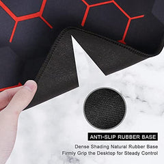 INOVERA Anti-Slip Gaming Mouse Pad | Shortcut Keys Rubber Stitched Mat |Desk Accessories for Laptop, Computer Home, Office (Black, 800L x 300B mm)