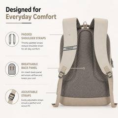 American Tourister Nexa Style 01 | 36L Backpack | Casual Bag | 3 Compartments | School & College Backpack for Men and Women | Olive | 1 Yr Global Warranty