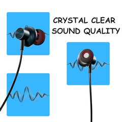 JGD Boom J4 Bluetooth Earphones with 13mm Drivers, Rich Music Experience, 20 Hours Playtime, Type C Fast Charging, Neckband Earphones with Magnetic earpiece,Voice Assistant and Mic (Blue)