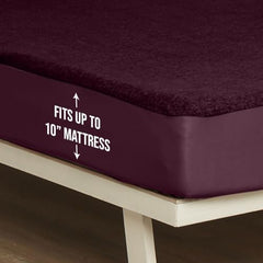 Wakefit 100% Waterproof Premium Terry Cotton Mattress Protector, King - 78x72 inch | Breathable and Hypoallergenic Ultra Soft Fitted Bed Protector, Grey | Fits Mattress Upto 10 inches