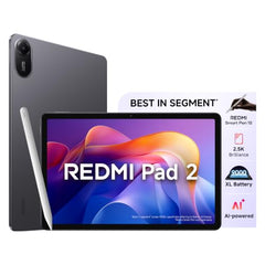 Redmi Pad 2, 11-inch (27.94 CM CM), LCD Display - 2.5K Sharp & Clear, 4GB RAM, 128GB ROM, Wi-Fi, Quad Speakers, Dolby Atmos, Graphite Grey, AI Enabled