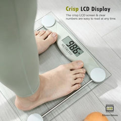 BMI Smart Digital Weighing Scale for Body Weight, Rechargeable Bathroom Scale With Body Fat Measurement - Gripit Advanced Smart Scale (Grayish Green)