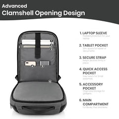 Storite Premium 15.6 Inch Laptop Backpack for Men & Women (Grey)