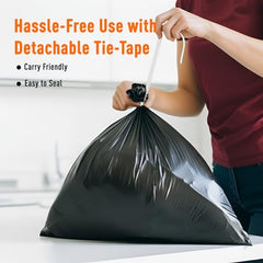 Amazon Brand - Presto! Garbage Bags | Large | 90 Count | 15 Bags X 6 Rolls | 24 X 32 Inches | For Dry & Wet Waste | Black