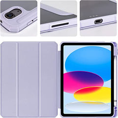 ProElite Case Cover for Apple iPad (A16) 11th/10th Generation (2025/2022), Transparent case Cover with Pencil Holder for iPad 11th/10th Gen 2025/2022, Grey