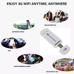 BEEBIRD® High Speed Portable 4G Wireless Modem- 150 Mbps 4G WiFi Dongle, All Sim Support WiFi Router, Connects Up to 10 Devices WiFi Hotspot Device