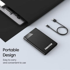 Sounce 2.5-Inch SATA to USB Type-C 3.1 External HDD/SSD Enclosure | 6Gbps UASP Speed | Tool-Free Design | Compatible with 7mm & 9.5mm Drives up to 6TB | Plug & Play | Shockproof Portable Case (Type C)