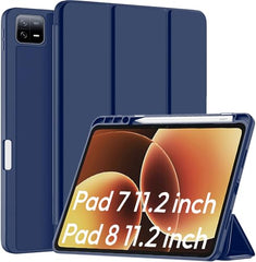Robustrion Cover for Xiaomi Mi Pad 8/8 Pro/Xiaomi Pad 7/7 Pro 11.2 inch Cover Case with [Pencil Holder], Trifold Flip Case Cover for Xiaomi Pad 7/8 Cover [Auto Sleep Wake] - Black