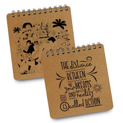 PaperO Mini Sketchbook Pack of 2, Dreams | 15 x 15 cm, Spiral Bound, 40 Sheets Each, For Artists, Students & Doodling