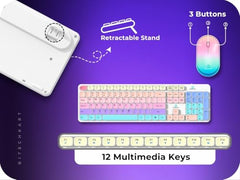 BITECHKART Foldable Bluetooth Keyboard, Pocket Size Portable Mini BT Wireless Keyboard with Touchpad for Android, Windows, PC, Tablet, with Rechargeable Li-ion Battery_20 x 10 x 3 cm - Silver