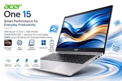 Acer One 15 Smartchoice, AMD Ryzen 3-7320U