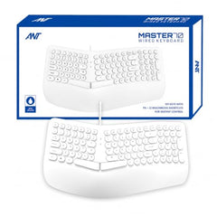 Ant Master 05 Wired USB Keyboard - Full-Size 104 Keys with Numeric Pad | Membrane Silent Typing, 1.3m Cable, Plug & Play | Ergonomic Office & Home Keyboard for PC, Laptop, Mac & Linux – Black