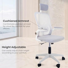 Casa Haus Italia Premium Leatherette Office Chair for Work | Boss Chair, Ergonomic Executive, Luxurious Cushioned Arms & Seat, 2 Point Back Massager, Heavy Duty Metal Base (Burgundy)