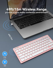 TECKNET Wireless Keyboard and Mouse Combo, Mini Cordless Computer Keyboard and Mouse Set 2.4GHz, Silent Adjustable 1600 DPI, Quiet Click, Lag-Free for Computer, Laptop, PC, Windows, Mac, Chrome OS