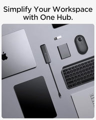 Spigen 4-in-1 USB-C Hub for MacBook Neo/Air/Pro and Laptops - Black
