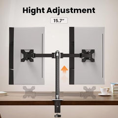 Gitru Quad Monitor Desk Mount, Free Stand for 4 Screens 14-27 Inch, VESA 75x75mm, 100x100mm, C Clamp Type