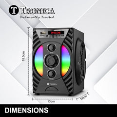 TRONICA Enjoy V2 30W Bluetooth Home Theater Speaker | Wooden Multimedia System for TV, Mobile, Laptop | Supports USB, AUX, FM, Remote & LED Display | Bass Cinematic Sound for Movies, Music & Gaming