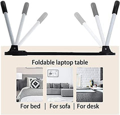 YAJNAS Adjustable Lap Desk with Aluminum Frame, Powder Coated Finish, White, for Study, Work, or Presentations