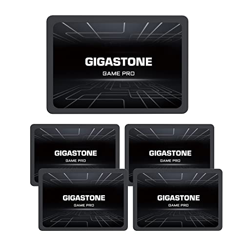 Gigastone Game Pro 5-Pack 256GB SSD SATA III 6Gb/s. 3D NAND 2.5" Internal Solid State Drive, Read up to 510MB/s. Compatible with PS4, PC, Desktop and Laptop, 2.5 inch 7mm (0.28”)
