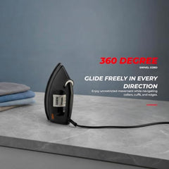 USHA EI 3710 Primora 2 KG Heavy Weight Dry Iron| 1100W| Non-stick Dual Coated Sole Plate For Easy Gliding & Long Life| 1.8 m Long Cord| Dual Layer Safety | 2 Years Warranty
