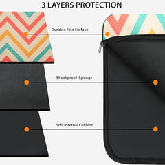 Tabelito Laptop Sleeve Bag 13" to 15.6 inch for Women Jute and Vegan Leather Office Everyday Handbags