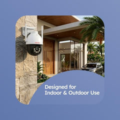 MANOMAY Protect Pro 3MP 4G SIM Security Camera [STQC Approved] 360° Outdoor Pan Tilt CCTV, Smart AI Human Auto Tracking, Color Night Vision, Two-Way Audio, IP66 Waterproof, Alexa, 256GB Memory Card