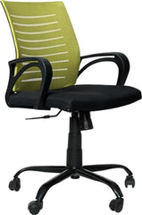 Amazon Brand - Solimo Worklo Mid Back Office Chair for Work from Home | Study | Revolving | Computer (Heavy Duty Powder Coated Metal Base, Stylish Black Mesh)