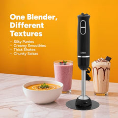LINSO FULL STACK 1100W India's 1st Anti-Scratch 4-in-1 Hand Blender | 2-Year Warranty | 8 Speeds + Turbo | 860ml Chopper + Egg Whisk + Beaker | SS304 Blade | UK-Based Brand | Pure Copper DC Motor