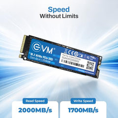 EVM Internal SSD Interface PCle Gen 3x4 Fast Performance, Ultra Low Power Consumption NVME PCIe SSD (EVMNV/256GB, Black, 256GB)