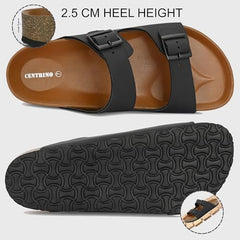 Centrino Sandals for Men | Berkin-Style Slip-On Casual Sandal with Open Toe Design |Lightweight On-Grip Sole for Outdoor Wear|Men Open Toe Buckle Strap Sandals| Summer Slip-On Slipper|Perfect For Monsoon Rainy Season NAVY 13 UK(7313)