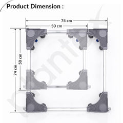 Plantex Washing Machine Stand/Adjustable Fridge Trolley with Lockable Wheel