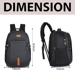 Half Moon Nexus 45L Laptop Bags for Men Office Use | Business Backpack Bags for Women | School Bag for Boys | 15.6" Laptop Bags for Women Office use | Office Bag for Man | Travel Bag for Man (Black)