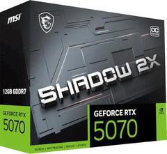 MSI GeForce RTX 5070 12G Shadow 2X OC Graphic Card - NVIDIA GeForce RTX 5070 GPU, 12GB GDDR7 192-bit Memory, 28 Gbps, PCI Express Gen 5 Interface, Upto 2542 MHz, TORX Fan 5.0