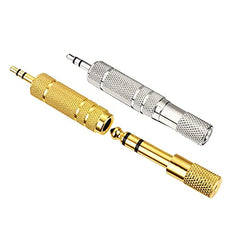 LipiWorld® Headphone Adapter 6.35mm Male to 3.5mm Female and Audio Stereo Plug 3.5mm Male to 6.35mm Female (Available Color 6 Pieces Combo)