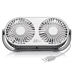 Hoteon Table Fan, USB High Speed Desk Fan with Dual Modes, 3 Speeds, Gray