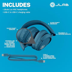 JLab JBuds LUX ANC Headphones - Over Ear Bluetooth, Graphite
