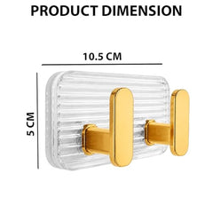 SIGNAMIO 6 Hook Shelf Adhesive Strip Wall Hanging Sticky Hook Black