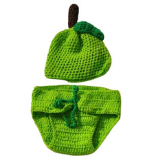 MOMISY Chilli Cap and diaper - Baby Photography & Photoshoot Prop (Green)