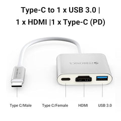 ZEBRONICS 180HB USB HUB, 3 Ports, USB 3.0, Transfer Speeds Upto 5 Gbps, Lightweight Design, Multi OS Compatible, Plug and Play