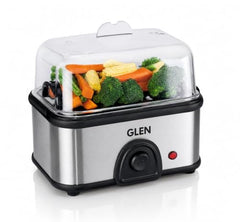 Glen Electric Kettle with Steamer 1.5L, 600W | Multipurpose Kettle for Tea, Coffee, Milk, Eggs, Soup & Noodles | Egg Boiler, Food Steamer, Dual Heat Settings, Auto Shut-Off SA9016 MCK
