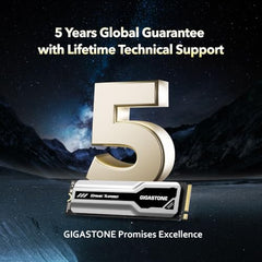Gigastone M.2 SSD 1TB PCIe 3.0 NVMe SSD, up to 3,400MB/s, Internal Gaming Solid State Hard Drive Turbo Speed Heatsink Cooling Heat Dissipation PC Laptop Storage for Gamers Video Editing Creators