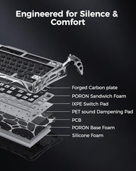 GravStar Mercury V75 Pro 75% Hall Effect Magnetic Switch Gaming Keyboard