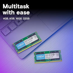 Crucial CT8G4SFS824A 8GB DDR4-2400 PC4-19200 CL-17 SODIMM RAM